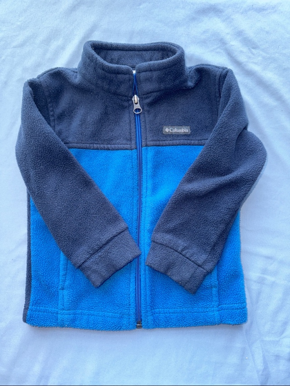 Columbia Kids Navy and Bright Blue Fleece Zip Jacket
